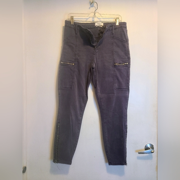 pistola Pants - Pistola Topanga Cargo Zipper Skinny Pants Ankle Zip Charcoal Grey Women's 32